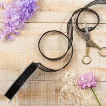 Prodotto Nastro in organza a righe, nastro regalo, nero, largo 15 mm, lungo 20 m.