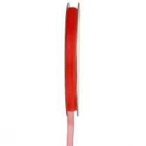 Prodotto Nastro in organza, nastro regalo rosso, orlo 6 mm, 50 m
