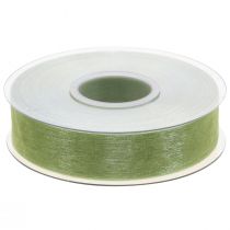 Prodotto Nastro di organza verde nastro regalo cimosa verde lime 25mm 50m