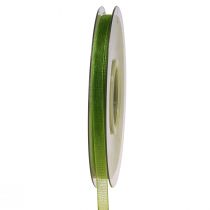 Prodotto Nastro in organza nastro regalo verde bordo intrecciato verde oliva 6mm 50m