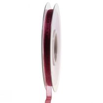 Nastro in organza Nastro in nylon bordeaux 6mm 50m