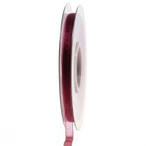 Prodotto Nastro in organza Nastro in nylon bordeaux 6mm 50m