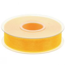 Prodotto Nastro in organza nastro regalo nastro giallo cimosa 25mm 50m