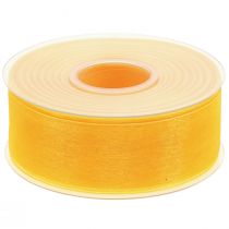 Prodotto Nastro in organza nastro regalo nastro giallo cimosa 40mm 50m