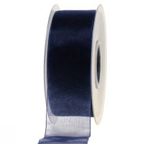 Prodotto Nastro in organza nastro regalo nastro blu scuro cimosa blu 40mm 50m