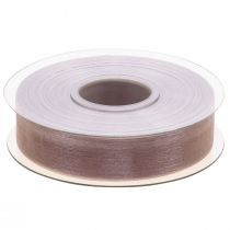 Prodotto Nastro in organza nastro regalo nastro beige cimosa taupe 25mm 50m
