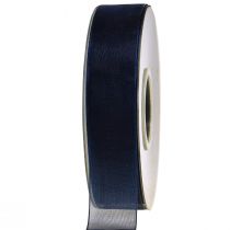 Prodotto Nastro in organza nastro regalo nastro blu scuro cimosa blu 25mm 50m