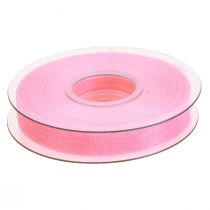 Prodotto Nastro regalo in organza, nastro rosa, cimosa 15 mm 50 m