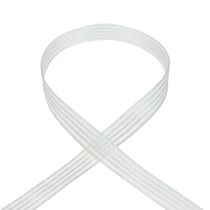 Prodotto Nastro in organza con strisce regalo nastro bianco 15 mm 20 m