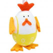 Prodotto Uovo dipinto a forma di gallo da appendere nell&#39;impasto 7,5 cm 12 pz