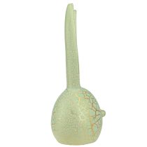 Prodotto Decorazione pasquale testa di coniglio verde menta oro craquelure 16,5x16x40cm