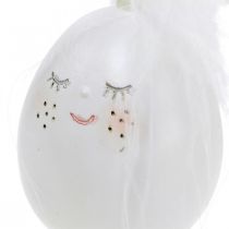 Uova di Pasqua decorative con pulsanti, molla, uovo di Pasqua felice, uova con faccia 2pz