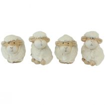 Prodotto Decorazione pasquale pecora decorazione ceramica Pasqua crema 9,5×6×9 cm 4 pz