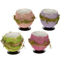 Prodotto Ciotola decorativa a forma di uovo di Pasqua per la decorazione della tavola primaverile o pasquale, 9 cm, 4 pezzi
