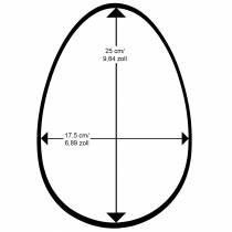 Prodotto Uovo di Pasqua floccato H25cm Uova colorate Decorazione pasquale