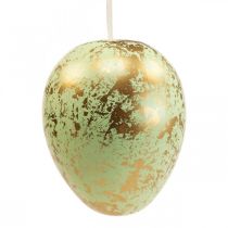 Uovo di Pasqua da appendere decorazione uova rosa, verde, oro 12cm 4pz