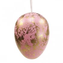 Uovo di Pasqua da appendere decorazione uova rosa, verde, oro 15cm 4pz