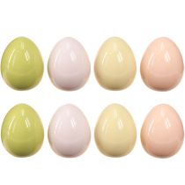 Prodotto Uova di Pasqua decorazione uova in ceramica pastello lucido 5×6cm 8 pz