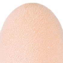 Prodotto Uova di Pasqua piccole floccate pesca marrone bianco H4cm 15 pezzi