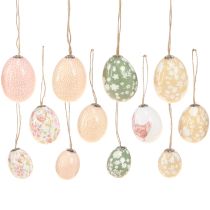 Prodotto Uova di Pasqua in plastica con pollo verde marrone 3,5-5,5 cm 24 pz