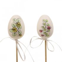 Uova di Pasqua decorazione pasquale in plastica tappi per piante H6cm 12 pezzi