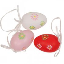 Prodotto Uova di Pasqua da appendere con fiori Decorazione pasquale 6cm 12pz