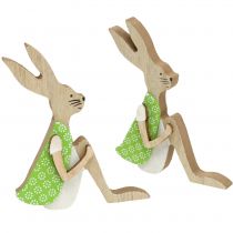Prodotto Coniglietto di Pasqua in legno seduto 11 cm 8 pezzi