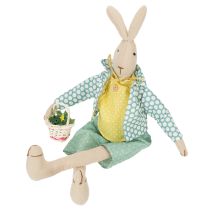 Prodotto Coniglietto pasquale in tessuto, coniglietto con vestiti, decorazione pasquale, coniglietto giovane H46cm