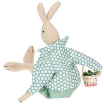 Prodotto Coniglietto pasquale in tessuto, coniglietto con vestiti, decorazione pasquale, coniglietto giovane H46cm