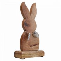 Prodotto Coniglietto pasquale in legno con uova in metallo, decorazione tavola Pasqua H20.5cm