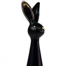 Prodotto Coniglietto pasquale Coniglietto decorativo pasquale in oro nero Ø10cm H42cm