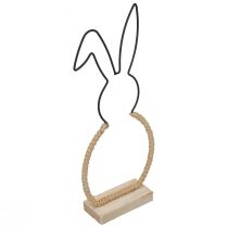 Prodotto Decorazione da tavolo coniglietto pasquale Coniglietto decorativo boho in filo pasquale 32 cm