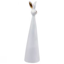 Prodotto Coniglietto pasquale Coniglietto decorativo pasquale in oro bianco Ø10cm H42cm