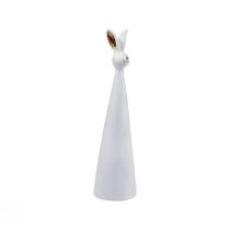 Prodotto Coniglietto pasquale Coniglietto decorativo pasquale in oro bianco Ø7cm H27,5cm