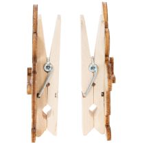 Prodotto Fermagli decorativi a forma di coniglietto pasquale, decorazioni pasquali in legno rosa e bianche, 7,5 cm, 4 pezzi