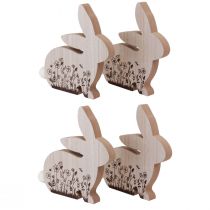 Prodotto Conigli Pasquali Conigli in legno seduti Marrone naturale 18,5×18 cm 4pz
