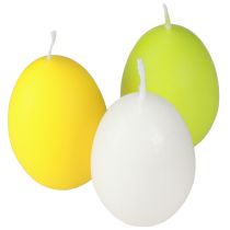 Prodotto Candele pasquali candele uovo verde arancione bianco H6cm Ø2.5cm 30pz