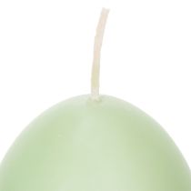 Prodotto Candeline pasquali a forma di uovo, verdi, 9 cm, altezza 20 cm, 6 pezzi