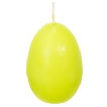 Prodotto Candele pasquali a forma di uovo, candele pasquali a forma di uovo, verde lime, 9 cm, 20 ore, 6 pezzi