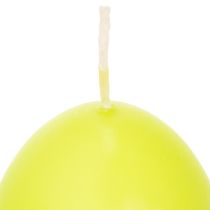 Prodotto Candele pasquali a forma di uovo, colore verde lime, 9 cm, altezza 20 cm, 6 pezzi