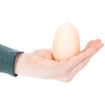 Prodotto Candele pasquali a forma di uovo, design pesca, Ø6cm, H9cm, 6 pezzi