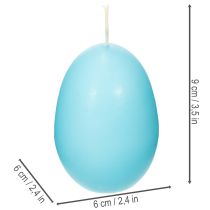Prodotto Candela a forma di uovo di Pasqua - Idea di design festosa per una gioiosa celebrazione pasquale - 9 cm - 20 ore - 6 pezzi