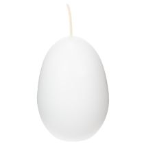 Prodotto Candele pasquali a forma di uovo, candele speciali per Pasqua, bianche, 9 cm, 6 pezzi