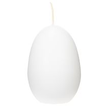 Prodotto Candeline pasquali a forma di uovo, candele speciali per Pasqua, bianche, 9 cm, 6 pezzi