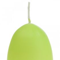 Candele pasquali a forma di uovo, candele a uovo Pasqua lime Ø4,5 cm H6 cm 6 pezzi