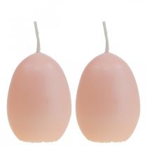 Candele pasquali a forma di uovo, candele a uovo Pasqua Pesca Ø4,5 cm H6 cm 6 pezzi