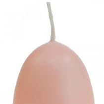 Candele pasquali a forma di uovo, candele a uovo Pasqua Pesca Ø4,5 cm H6 cm 6 pezzi