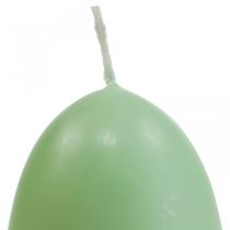 Candele pasquali a forma di uovo, candele a uovo Pasqua verde Ø4,5 cm H6 cm 6 pezzi