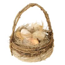 Prodotto Cestino di Pasqua con uova di quaglia cestino di uova artificiali tralci Ø12cm 2 pz