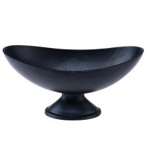Prodotto Ciotola ovale base in metallo nero aspetto pressofuso 30x16x14,5 cm